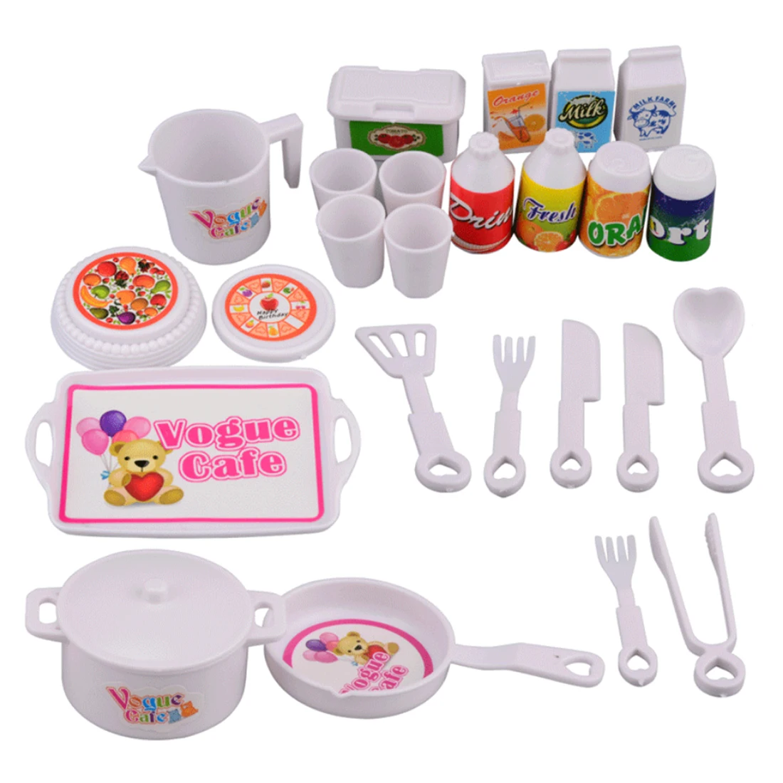 

25Pcs Children Miniature Girls Mini Kitchen Toy Dish Set Pretend Play SimulationTableware Set Kids Cutlery Boys Education Skill
