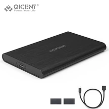 QICENT 2.5-inch USB 3.0 Type-C(USB C) External HDD Hard Drive Disk Enclosure Case for 7mm/9.5mm HDD and SSD Tool-Free Design