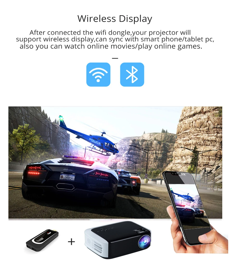 WZATCO T8 Android 9,0 wifi 4G 32GB Дополнительно 1080P Full HD светодиодный проектор HDMI портативный домашний кинотеатр Proyector мультимедийный проектор с технологией Bluetooth