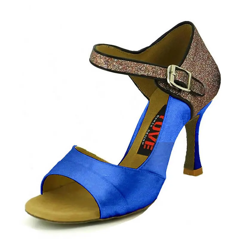 YOVE стиль LD-3047 танцевальная обувь Бачата/Сальса Танцевальная обувь женская танцевальная обувь - Цвет: Синий