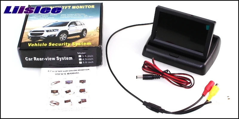 LiisLee Car Dashboard Monitor HD 4.3 inch RCA Connector DC 12V For Rear View Backup Reverse Camera TFT LCD Monitor Package 2