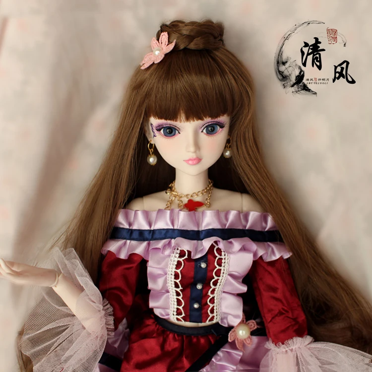 Полный комплект наивысшего качества 1/3 bjd Девушка 60 см ПВХ кукла парик одежда все включено ночь Лолита reborn baby doll mengdy лучший подарок детская игрушка
