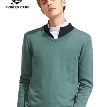 Пионерский лагерь, Новые однотонные пуловеры, Мужская брендовая одежда, Повседневный свитер с v-образным вырезом на осень и весну, мужской Вязанный свитер высокого качества 566302