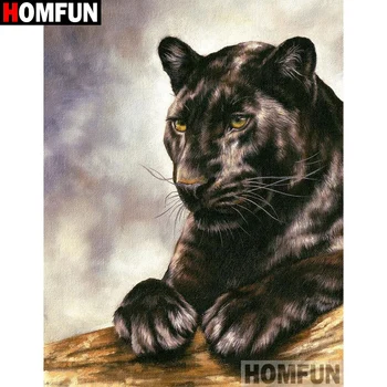 

HOMFUN Full Square/Round Drill 5D DIY Diamond Painting "Animal tiger" 3D Diamond Embroidery Cross Stitch Home Decor A21361