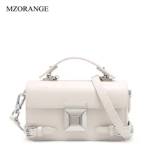 Women White Messenger Box Bag Lady Handbags Genuine Leather Women's Fashion Shoulder Bag Famous Brand Luxury Tote Crossbody Bags women s fashion leather crossbody bags handbags female panelled flap famous brand lady messenger shoulder bag drop shipping
