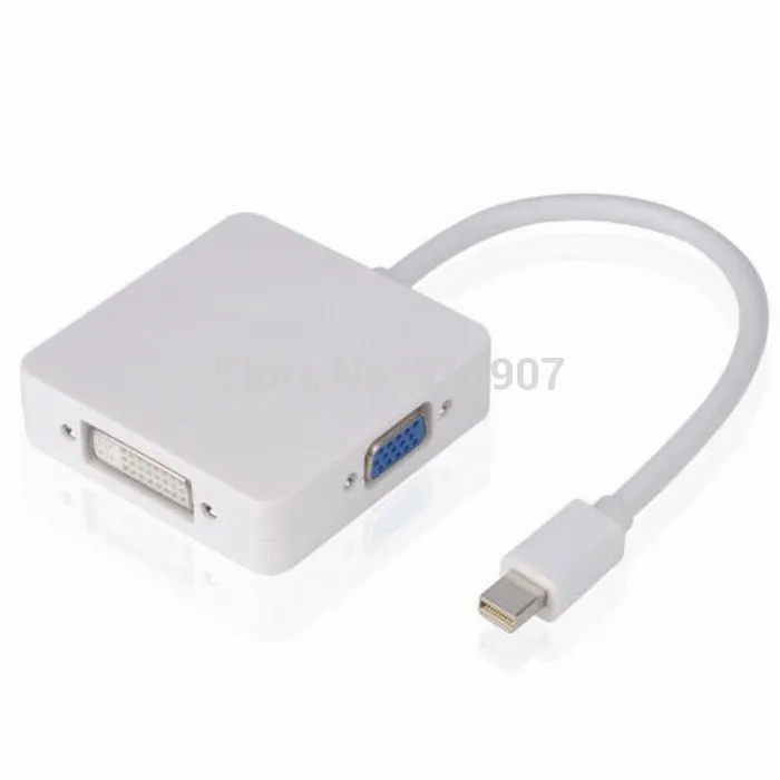 

CY Square Mini DP Displayport Thunderbolt to DVI VGA HDMI HDTV Adapter 3 in1