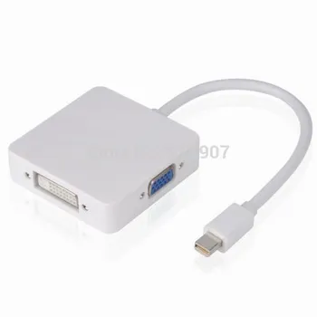 

Jimier CY Square Mini DP Displayport Thunderbolt to DVI VGA HDMI HDTV Adapter 3 in1