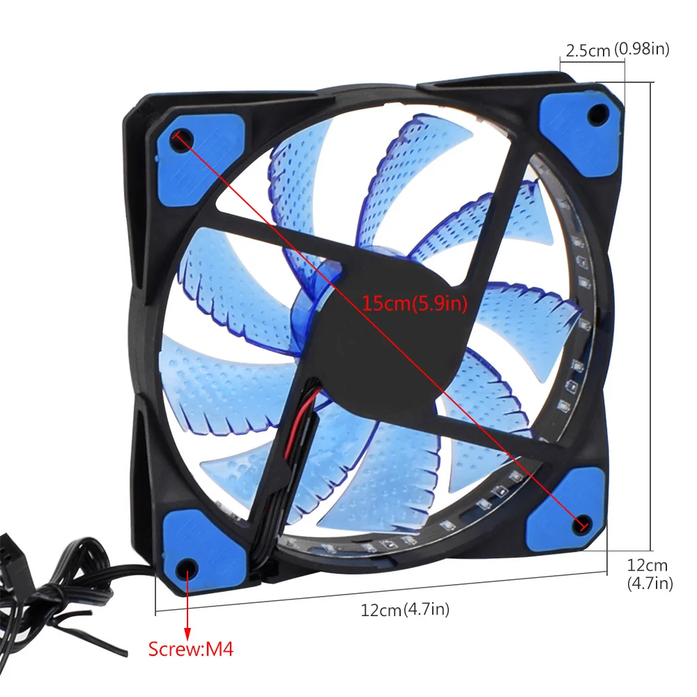 120 мм высококачественный чехол для компьютера, ПК, бесшумный вентилятор, 33 светодиода, 12 В, резиновый тихий радиатор, охлаждение, легко устанавливается