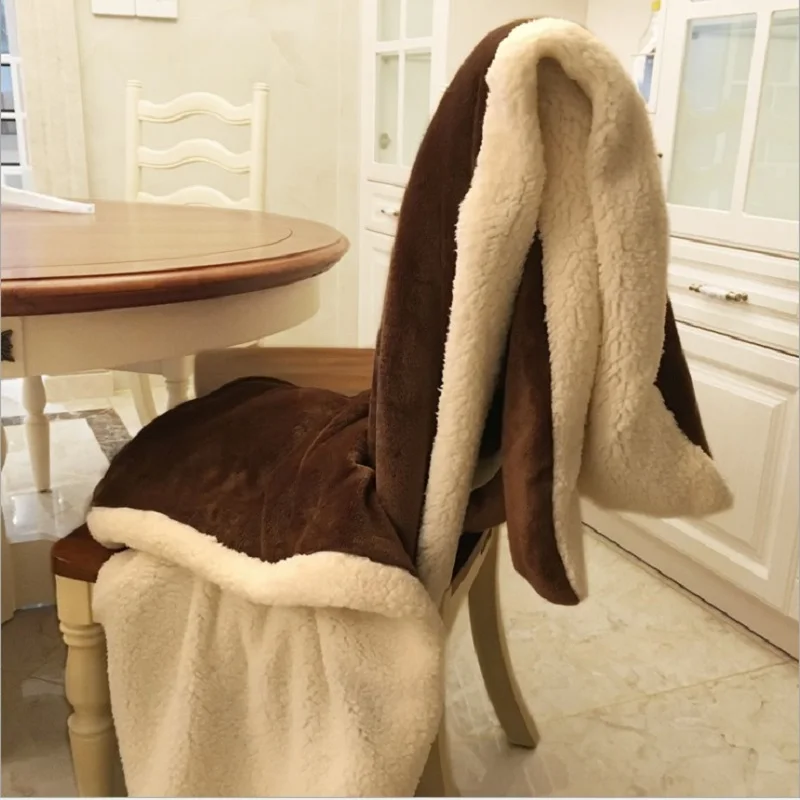 

Reversible Double layer warm thick Sherpa blanket/Throw 1.2x2m,1.5x2m,2x2.3m All Season, Multi-function use as duvet cover