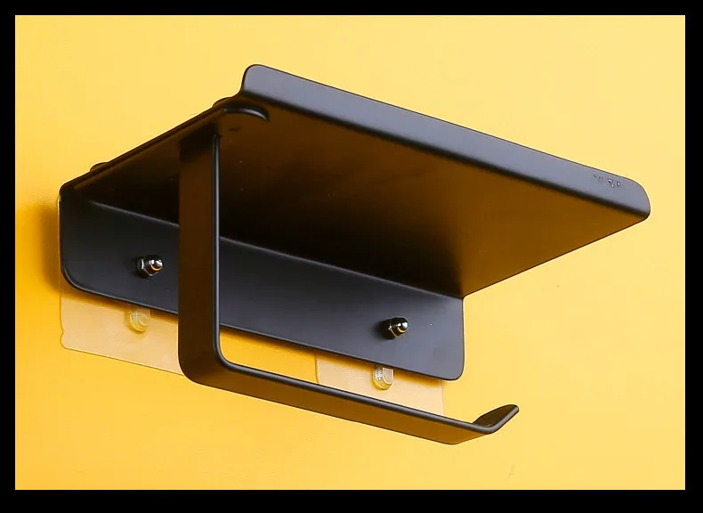 Matte Black Toilet Paper Holder Wall Mount Tissue Roll Hanger 304 Stainless Steel Bathroom Accessories (1)