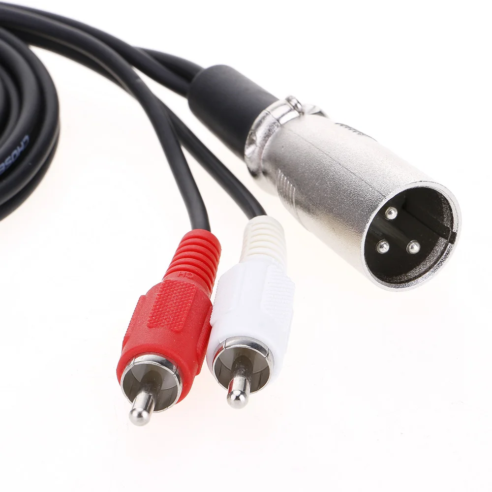 3 контактный XLR папа 2 RCA стерео видео кабель Y сплиттер патч Новый|male male|male to malemale xlr