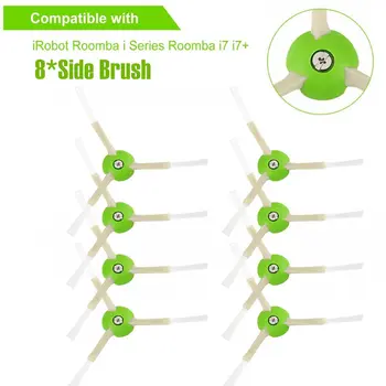 

8pcs Green Side Brushes for iRobot Roomba I Series i7 E5 E6 Robotic Vacuum Cleaner Replacement Side Brush Parts Accessories