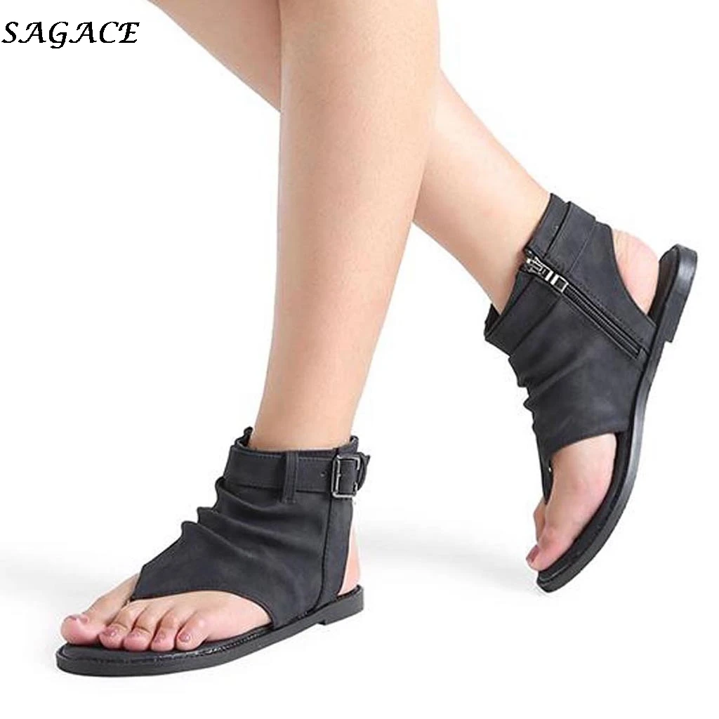 

SAGACE Platform Summer Women Sandals 2019 fashion Rome Style Flip Flops Gladiator Comfortable Flats Shoes Woman Zapatos Mujer #3