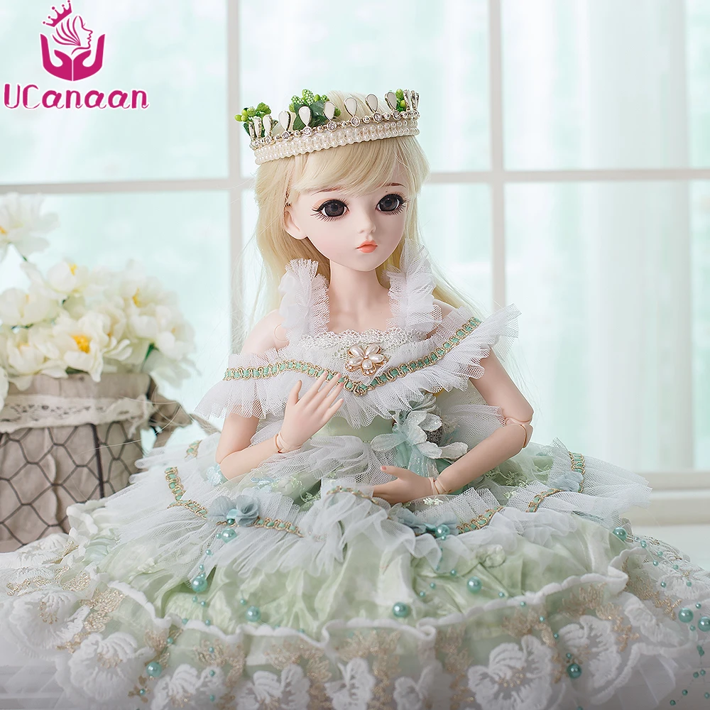 

UCanaan 18 Ball Joints BJD Doll 1/3 Girl Doll SD Clothes With Shose Wigs Makeup Outfit DIY Toys For Children Baby Alive Doll