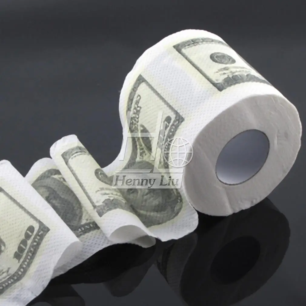 1pc One Hundred Dollar Bill Money Toilet Roll Toilet Paper Novelty