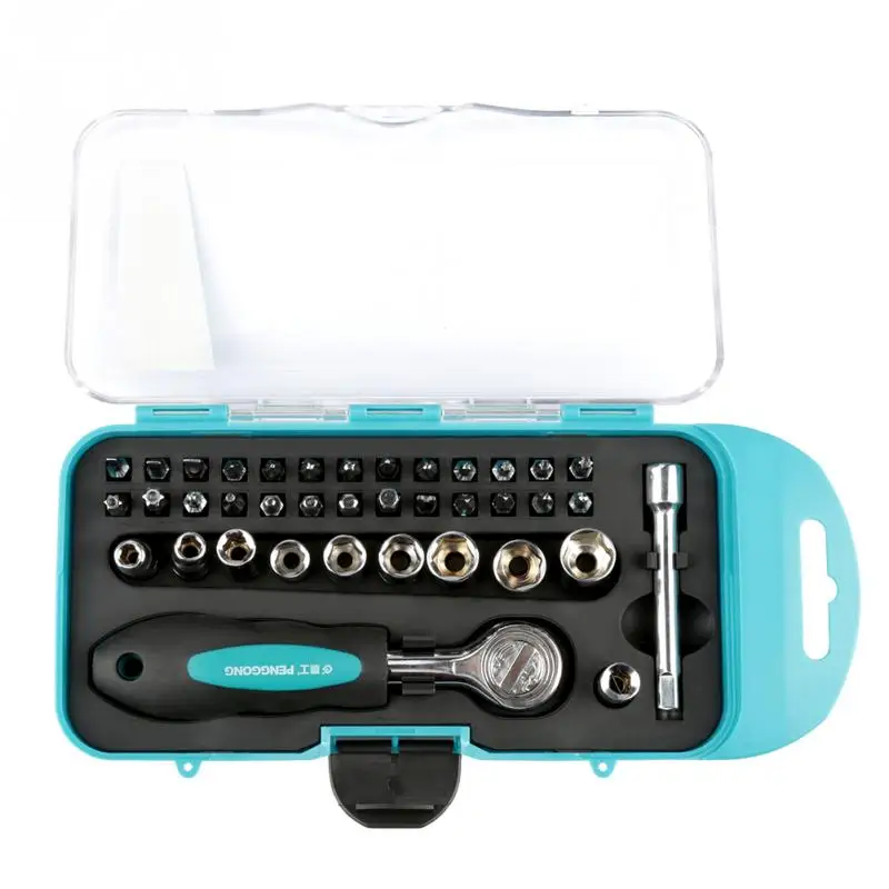 

38 pieces / set of multi-function ratchet screwdriver sleeve screw drill tool kit ratchet socket wrench screwdriver drill kit