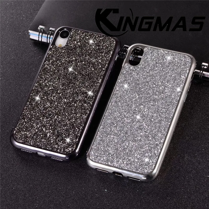 

KINGMAS Deluxe phone case Diamond Case for iphone X XR XS MAX Soft Case for iphone 7 8 Plus Sparkle Case