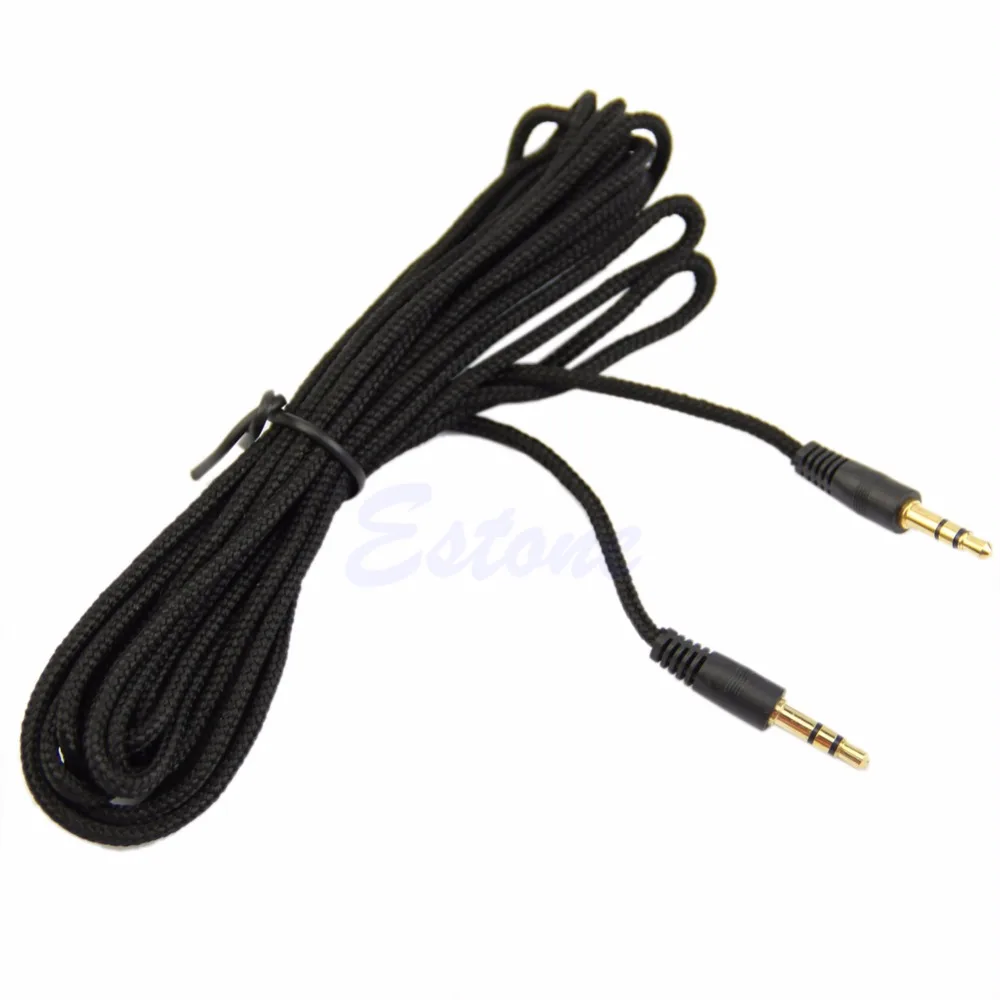 2 м/3 м/5 м черный 3,5 мм автомобиля AUX вспомогательный Шнур кабель со штыревыми соединителями на обоих концах для подключения внешних устройств к аудио кабель для iPhone, для Ipad, MP3 C45
