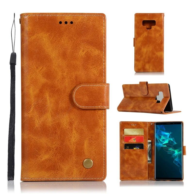 

Retro PU Leather Wallet Case For Samsung Galaxy Note 9 8 S10 S9 S8 Plus Lite S7 S6 Edge M30 M10 M20 Coque Flip Cell Phone Bag