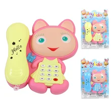 1 шт. мультфильм Кот говорящие истории с светодиодный светильник детские машины дети телефон музыкальные игрушки случайный цвет