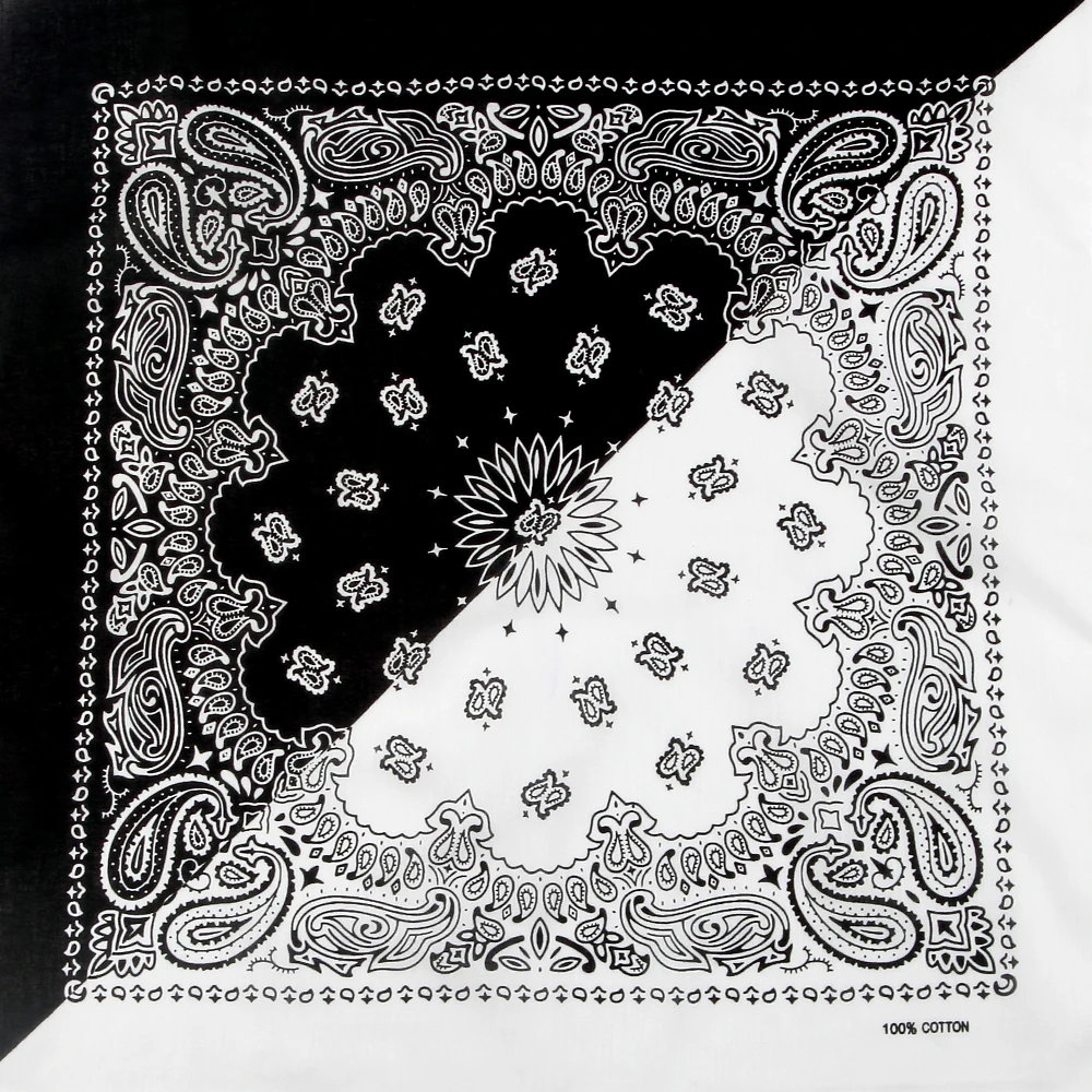 メンズヒップホップバンダナ 黒と白のペイズリーヘッドギア 送料無料 18 Bandanas Headwear Paisley Bandanabandana Bandana Aliexpress