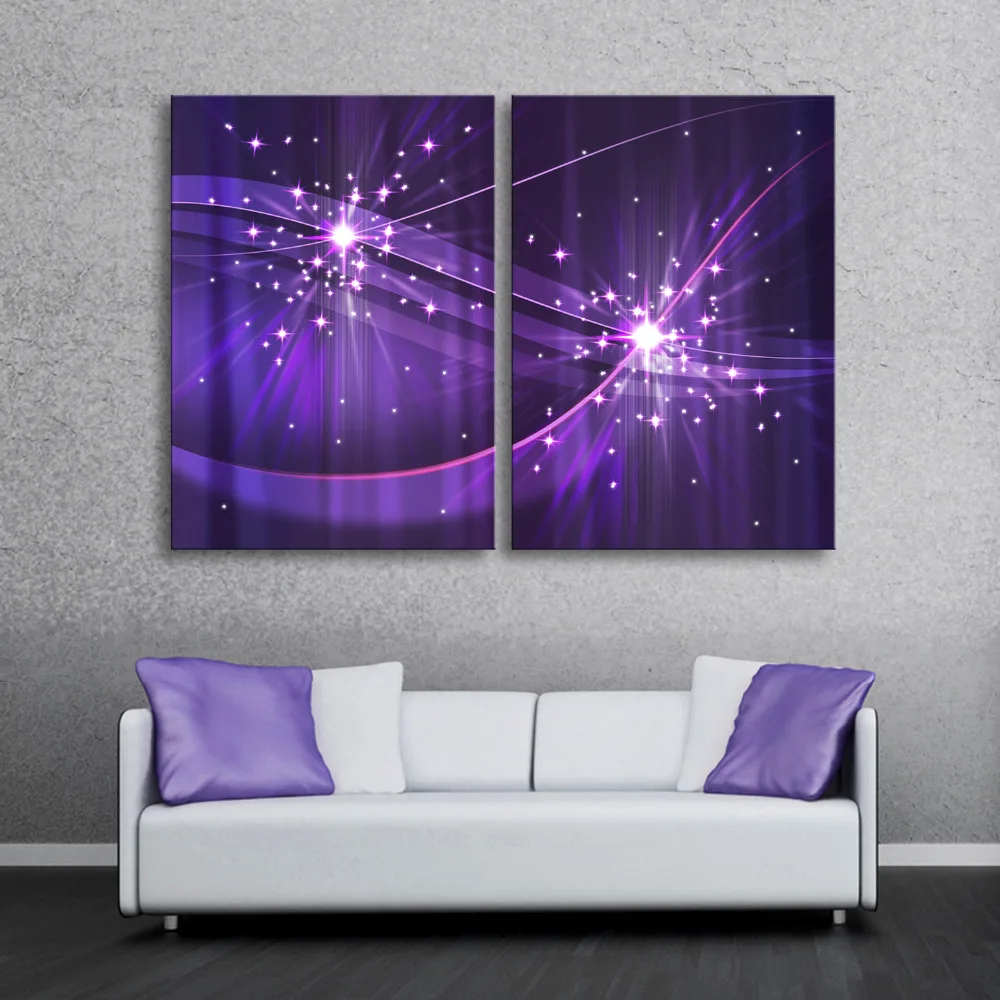 Stretched Canvas Prints Flash of Light LED Flashing Optical Fiber Print