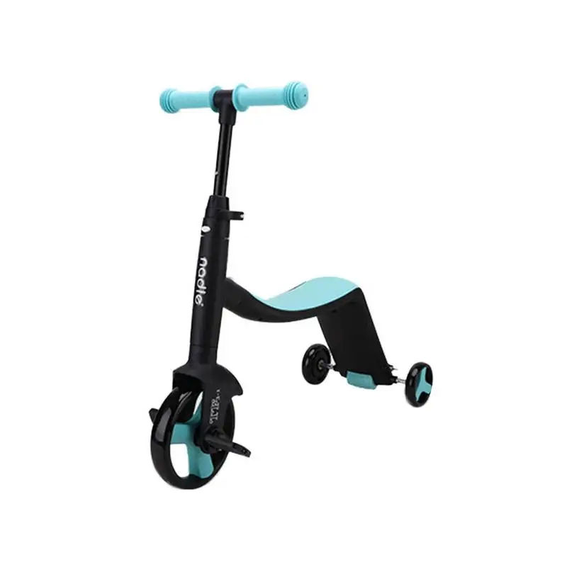 3-в-1 скутер, способный преодолевать Броды для детей регулируемый мульти-Цвет скутер велосипед для nadle доступный для того, чтобы ваши дети велосипед nadle Натто машиной для детей - Цвет: Blue