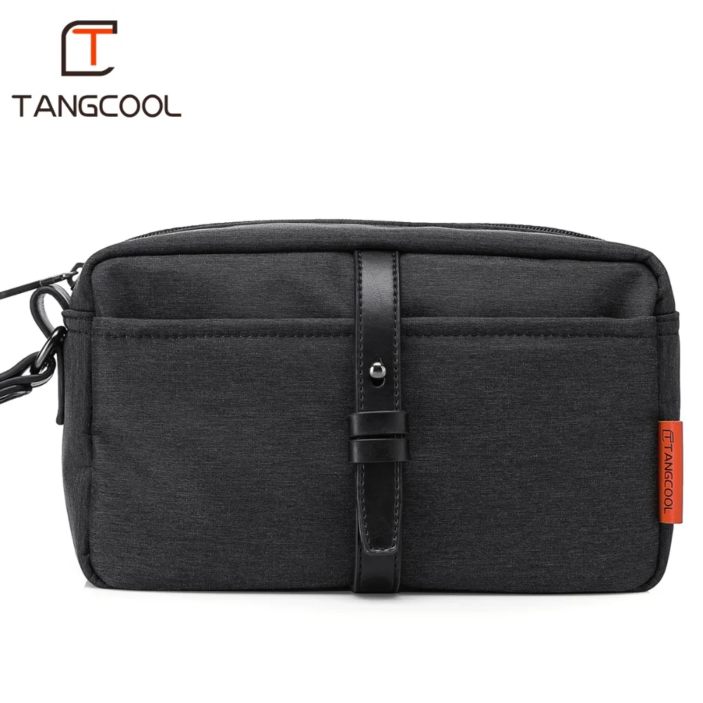 

Tangcool Brand New Arrival Versatile Man Bag Waterproof Leather Clutches Handbag Travel Business Wallet Large Capacity Packs