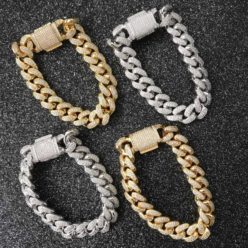

Iced out cuban link bracelet