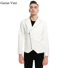 

Oblique Zipper Design Suit Collar Men Pu Leather Jacket Men Slim Fit Motorcycle Jackets Personality Mens Brand Leather Coat