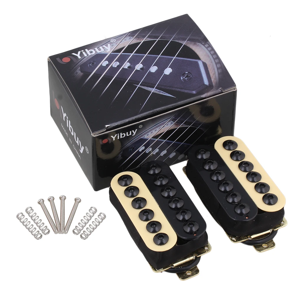 Yibuy One Pair Humbucker Metal Red Guitar Guitar Duplex Pickups Best