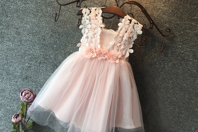 Детское платье с цветочным рисунком для девочек; кружевное фатиновое платье-пачка принцессы с открытой спиной; вечернее платье; цвет мятный, розовый, белый; От 2 до 7 лет