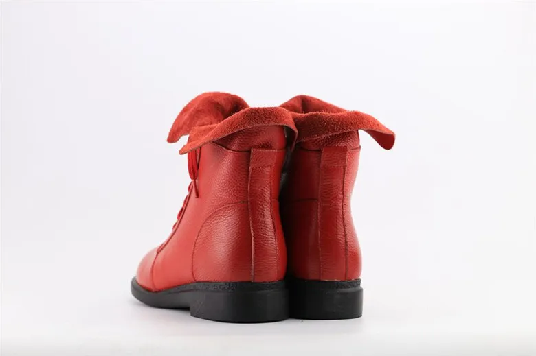 MVVJKE/женские ботинки ботильоны зимние ботинки из натуральной кожи на шнуровке ботильоны для женщин женская обувь из натуральной кожи на низком каблуке