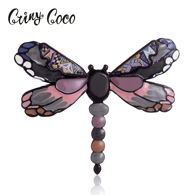 

New 2019 Women Brooch Cute Enamel Dragonfly Brooches Pins for Women Trendy Chic Charming Decoration Fashion Girls Pin Jewelry