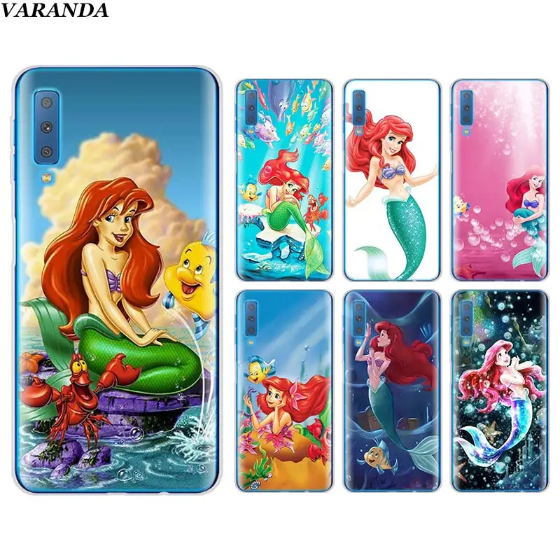 

Tattooed Princess Ariel Silicone Phone case for Samsung Galaxy A7 A6 A8+Plus A9 2018 S10 Plus S10e M20 M30 TPU Soft case