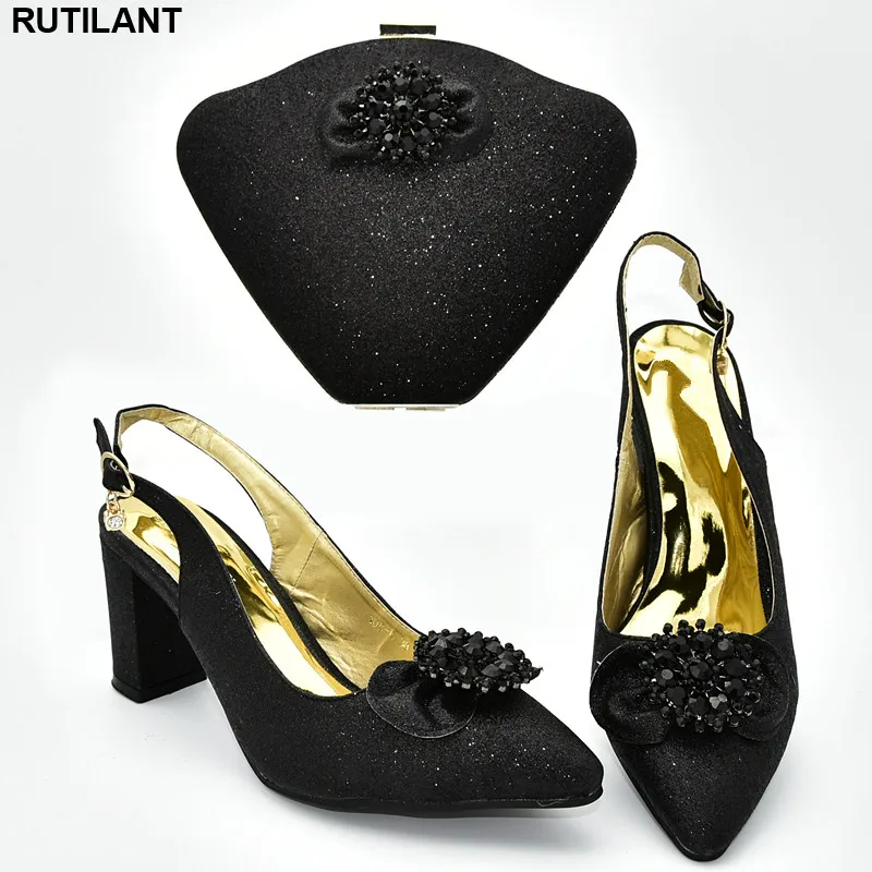 

Women Shoes and Bag Set In Italy Italian Shoes with Matching Bags Set with Rhinestone Sales In Women Matching Shoes and Bag Set