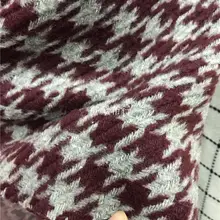 Шерстяная ткань, винный светильник, серый цвет, 4 см, узор "гусиная лапка"