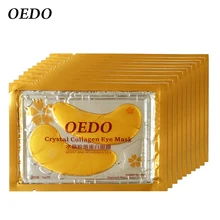 10pcs/lot OEDO Eye Care Treatment & Mask Gold Crystal Collagen Skin Care Eye Patches Dark Circle Whitening Face Mask Care Effect