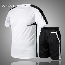 Модный спортивный костюм и футболка, комплект для мужчин s футболка шорты+ мужские шорты летний спортивный костюм мужские повседневные брендовые футболки