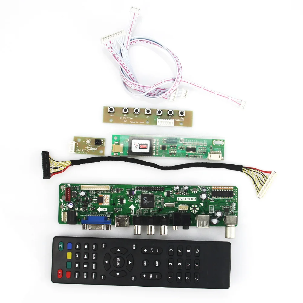 T. VST59.03 LCD/LED плата драйвера контроллера для B154EW08 LTN154X3-L01 (ТВ + HDMI VGA CVBS USB) LVDS