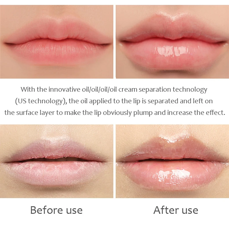 Transparent Lips Gloss Tint Makeup Lip Gloss Sexy Moisturizing Lip Plumper Lips Gloss Enhancement Cosmetics TSLM1