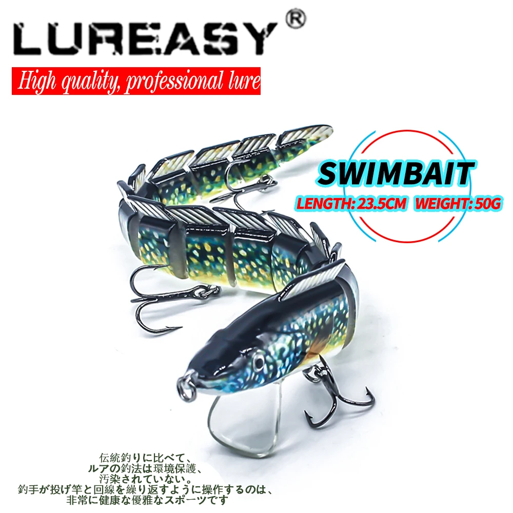 

Lureasy Wobblers 13segment Swimlure fishing lure hard lure realistic fishing lure 23.5cm / 50g artificial Cranklure fishing lure