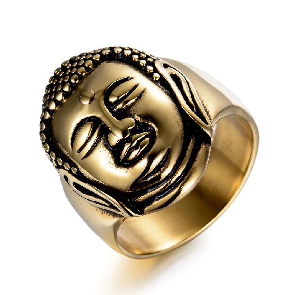 

316L Stainless Steel soldier Sakyamuni Buddha Ring