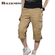 Мужские шорты из хлопка с несколькими карманами, военные шорты, мужские камуфляжные брюки-карго, мужские тактические шорты размера плюс 18688-5