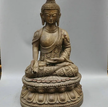 

20" Tibet Temple Bronze Shakyamuni Sakyamuni Buddha Statue