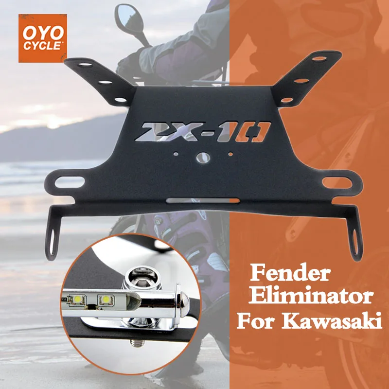 

LED Lights Fender Eliminator For 04-06 Kawasaki ZX10R ZX-10R ZX 10R Number License Registration Plate Holder Bracket Moto parts