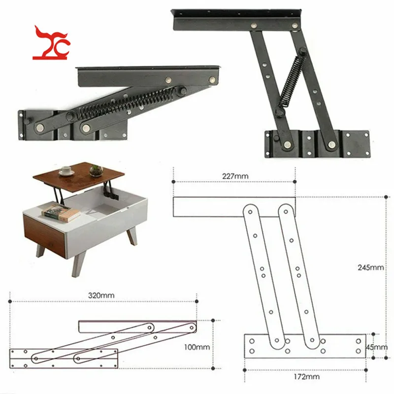 Пара складной Поднимите Топ подъемная рама Весна ножки для кофейного столика и ноги весна петли оборудования
