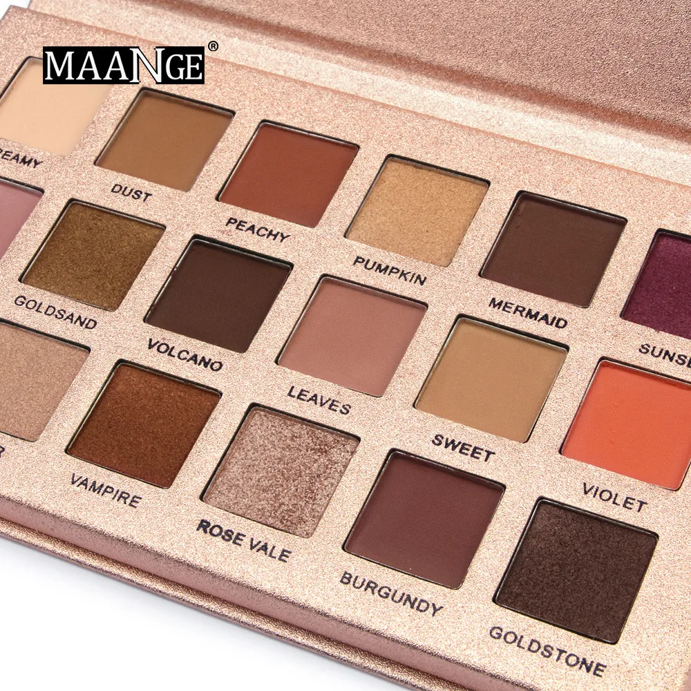 

2019 Latest MAANGE 18 Color Shimmer Glitter Eye Shadow Powder Matt Eyeshadow Cosmetic Makeup