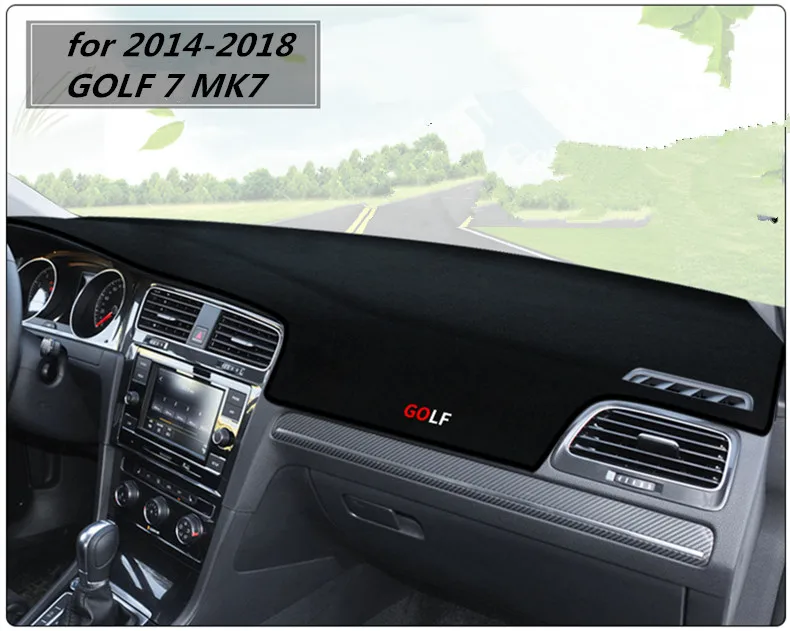 Для VolksWagen 2010-2013 GOLF 6 MK6- GOLF 7 MK7 внутренний автомобильный коврик для приборной панели защитный коврик для ковра LHD - Название цвета: for GOLF 7