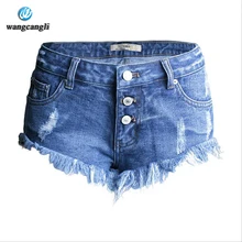 women jeans 2017 spring summer section of the irregular cat to fleece side of the cowboy low waist pants shorts feminino jeans